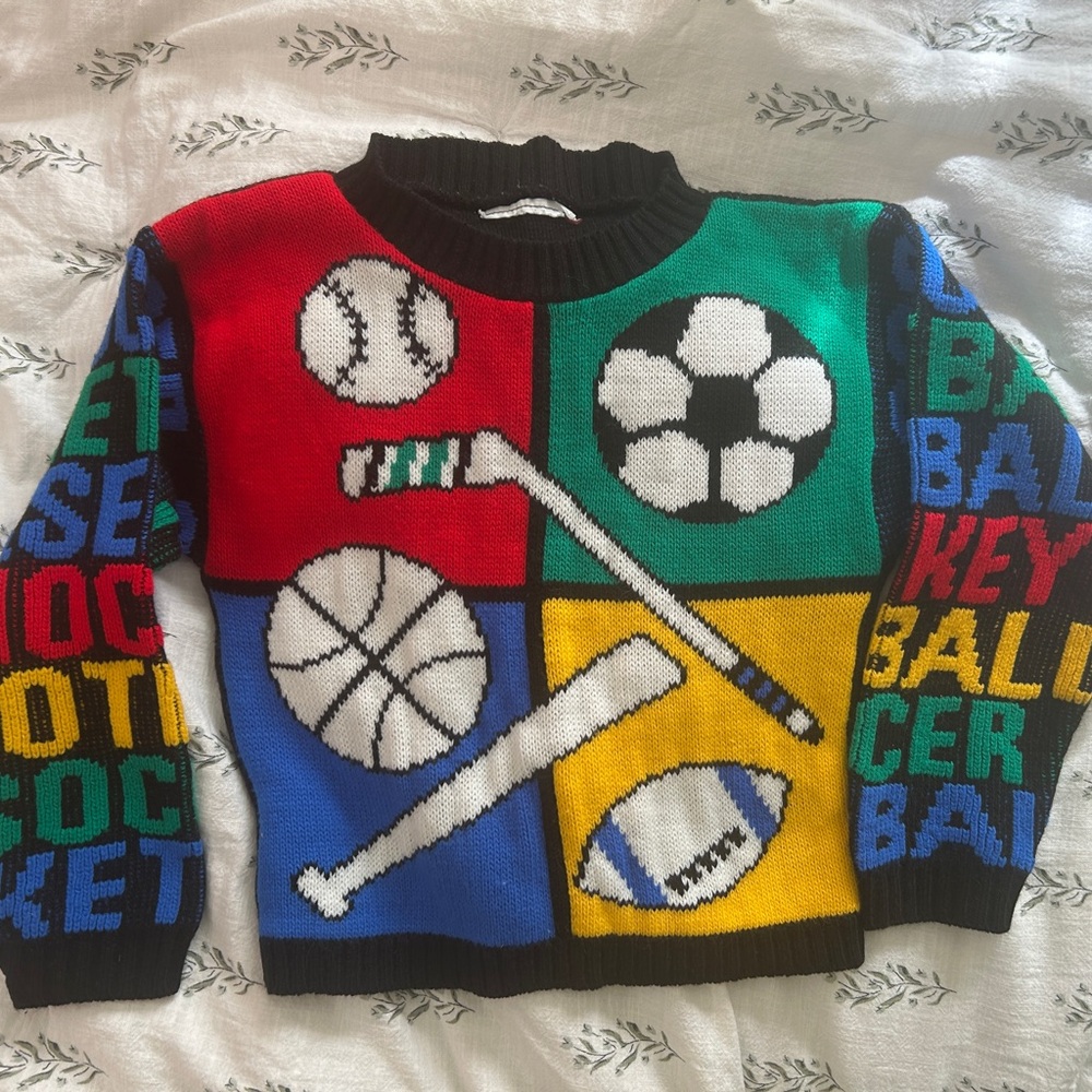 Colorful Sports Themed Sweater